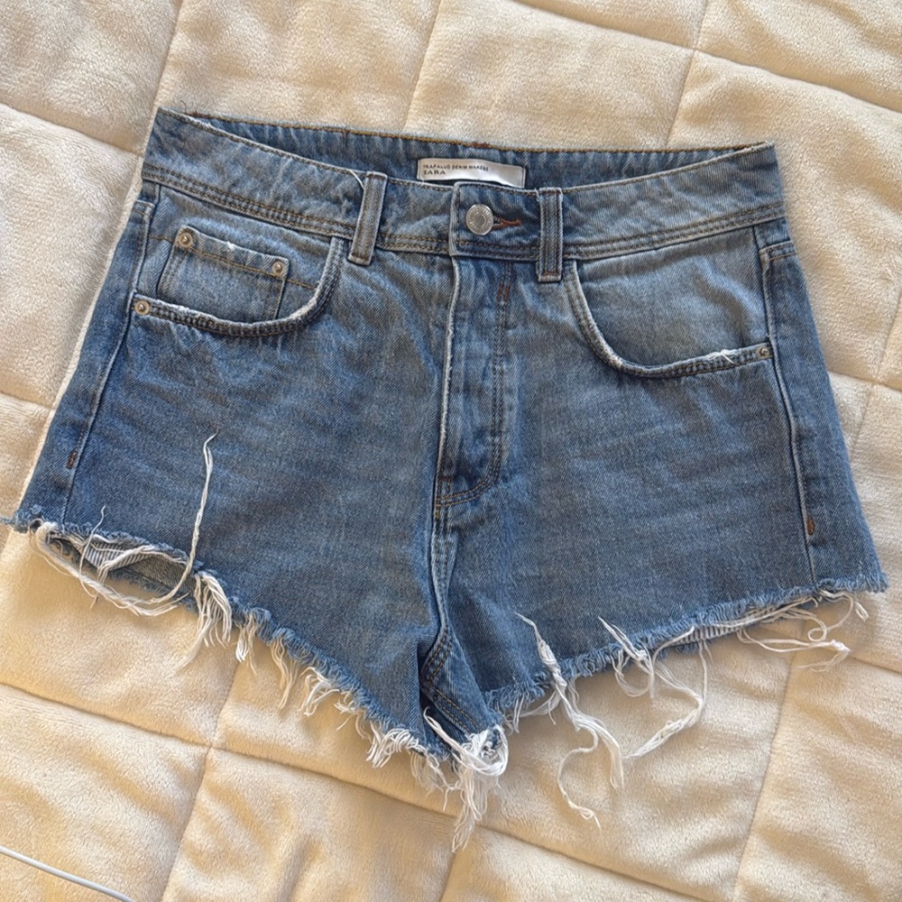 Zara High Rise Jean Shorts